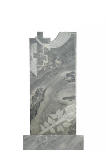 Мраморный памятник (крест с площеницей) 100х45