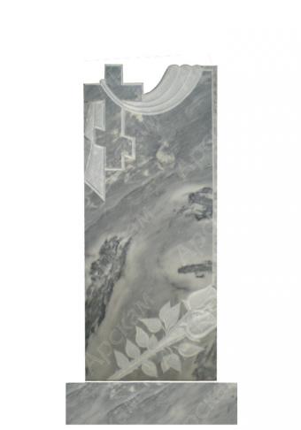 Мраморный памятник (крест с площеницей) 110х45